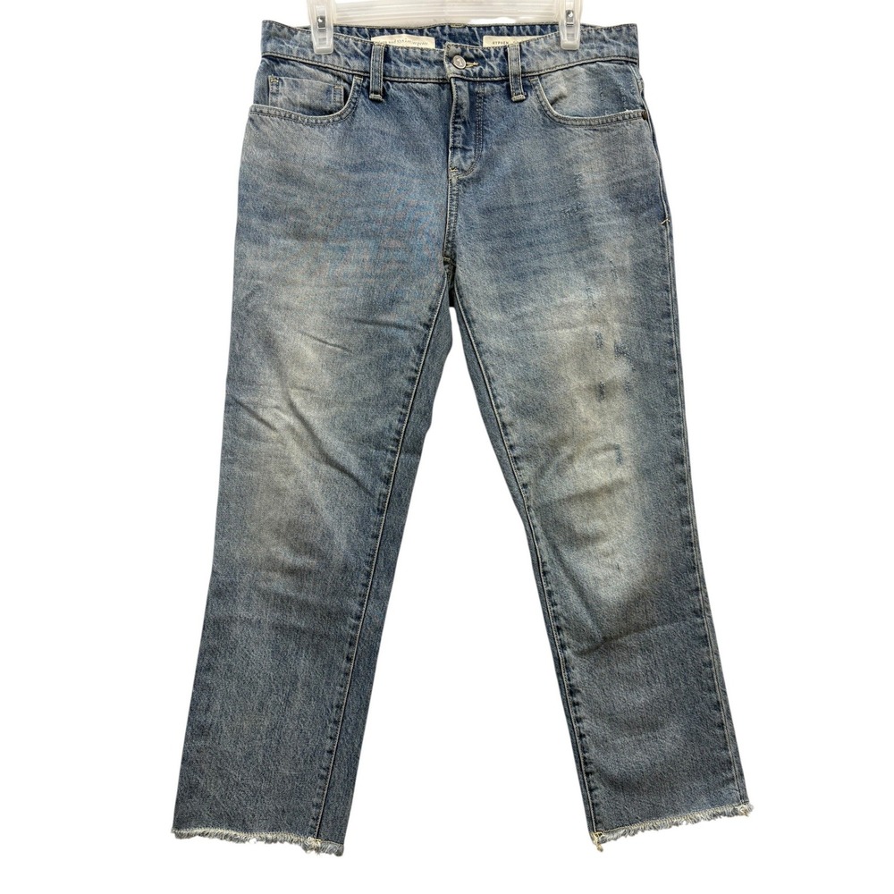Pilcro and the Letterpress Hyphen‎ Jeans Light Wash Straight Leg Raw Hem 27P